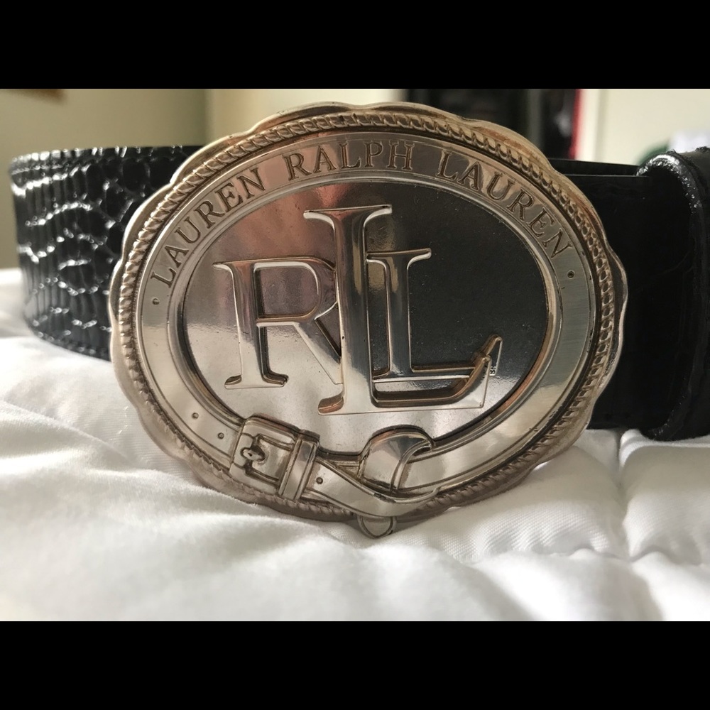 Ralf Lauren black leather belt